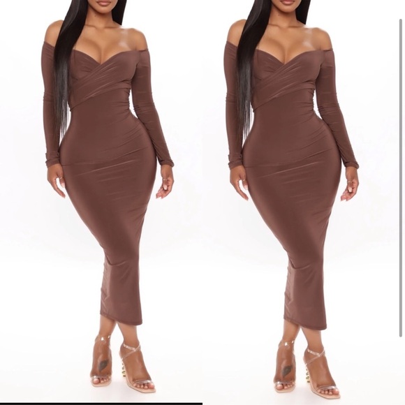 Fashion Nova Dresses & Skirts - Off the shoulder midi dress